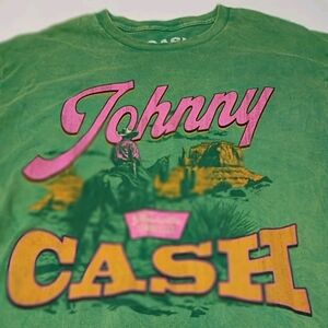 Johnny Cash Green Graphic Tee